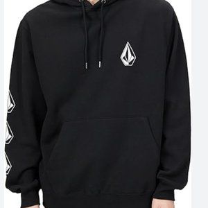 Volcom Men's Iconic Stone Pullover Hoodie - Black - Medium